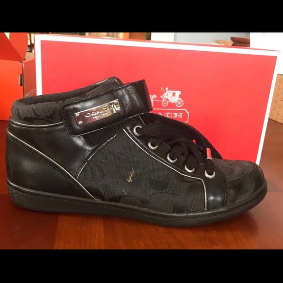 Coach hi top black sneakers - Picture 2 of 2